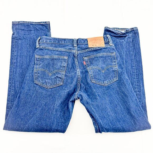 Levi's 501 '93 Men's Dark Wash Denim Jeans Button Fly Straight Leg Size 29 x 30 - Picture 5 of 8